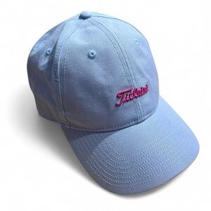 Titleist Women’s Adjustable Golf Cap – Blue with Pink Logo